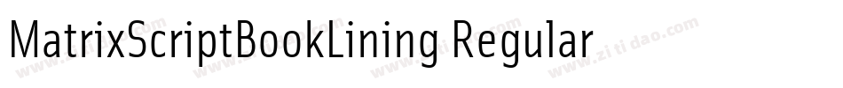 MatrixScriptBookLining Regular字体转换